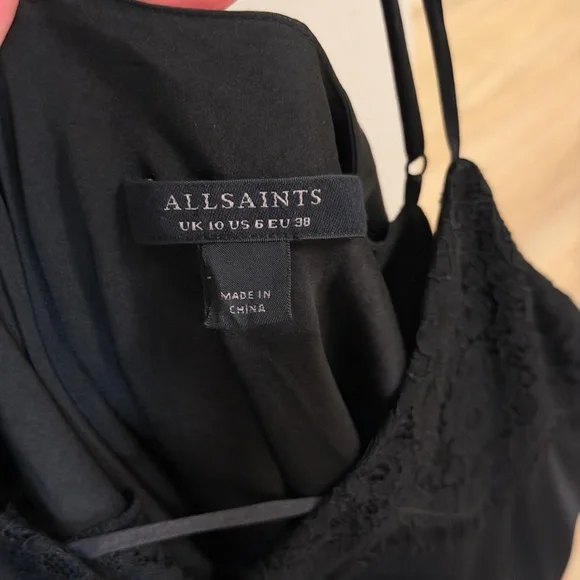 AllSaints Ophelia Slip Dress Silk Blend - Picture 9 of 10